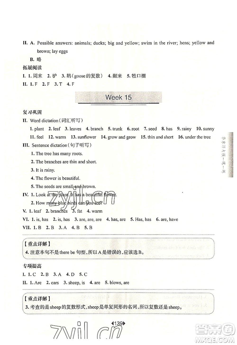 華東師范大學(xué)出版社2022一課一練三年級(jí)英語第一學(xué)期N版增強(qiáng)版華東師大版上海專用答案