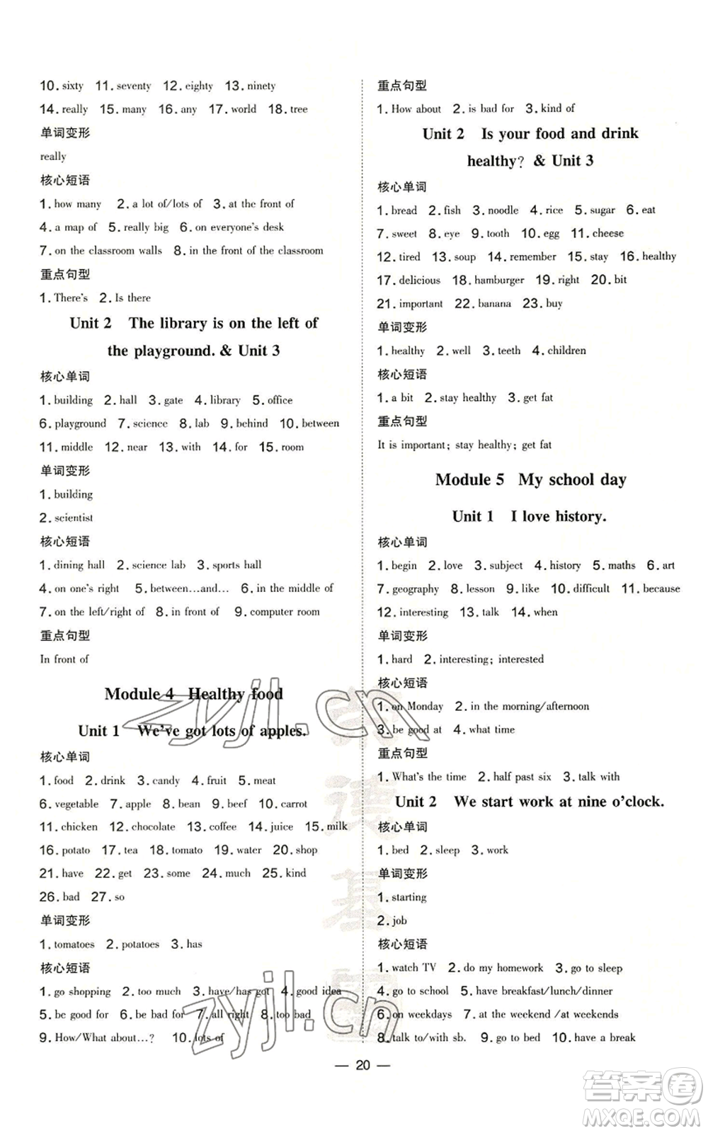 安徽教育出版社2022秋季點(diǎn)撥訓(xùn)練七年級上冊英語外研版安徽專版參考答案