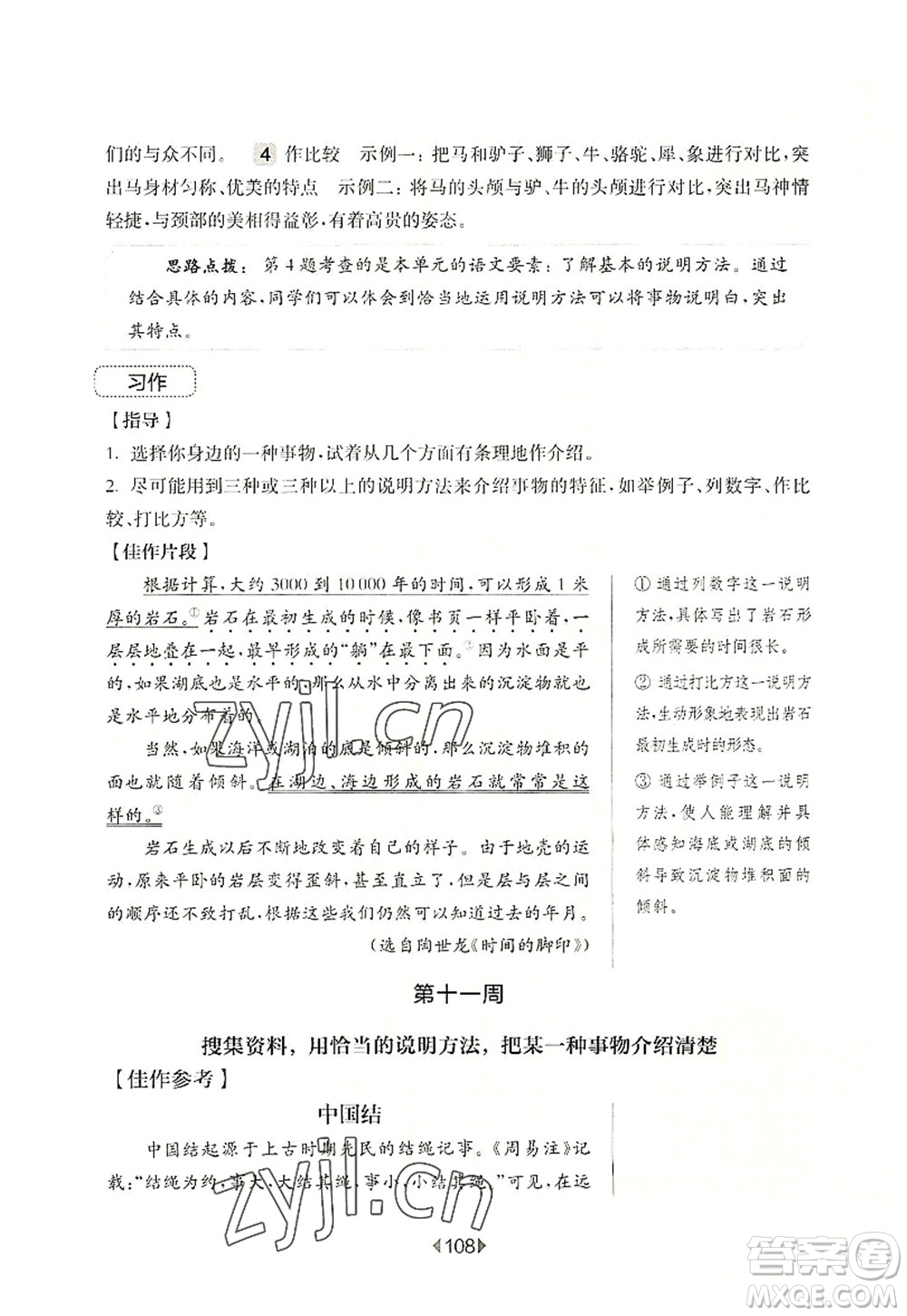 華東師范大學(xué)出版社2022一課一練五年級(jí)語文第一學(xué)期增強(qiáng)版華東師大版上海專用答案