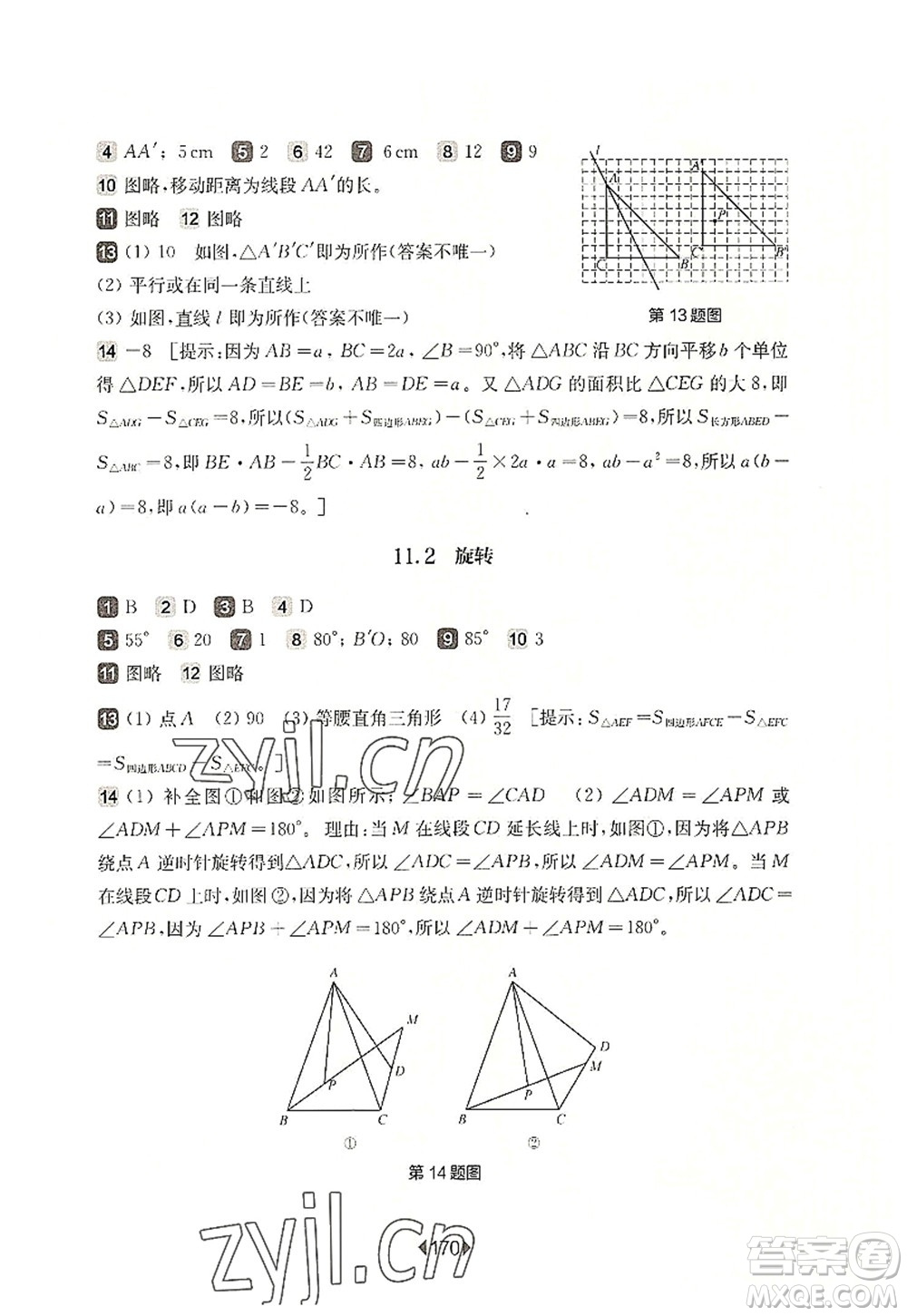 華東師范大學(xué)出版社2022一課一練七年級數(shù)學(xué)第一學(xué)期華東師大版上海專用答案