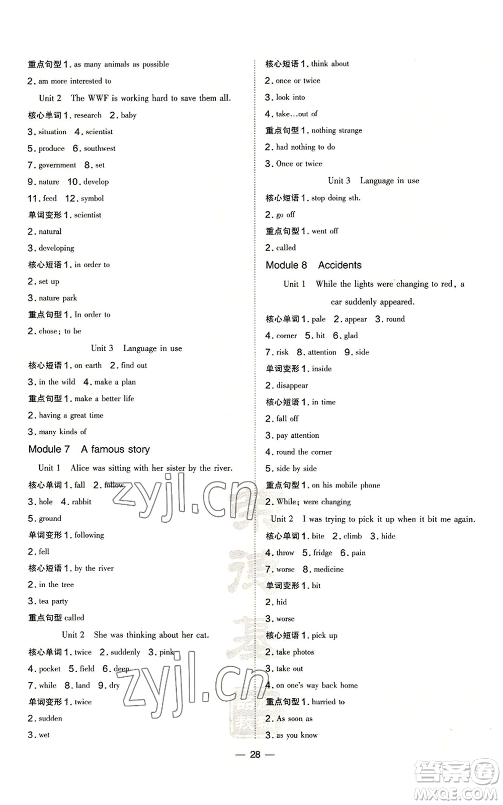 安徽教育出版社2022秋季點(diǎn)撥訓(xùn)練八年級(jí)上冊(cè)英語(yǔ)人教版安徽專版參考答案