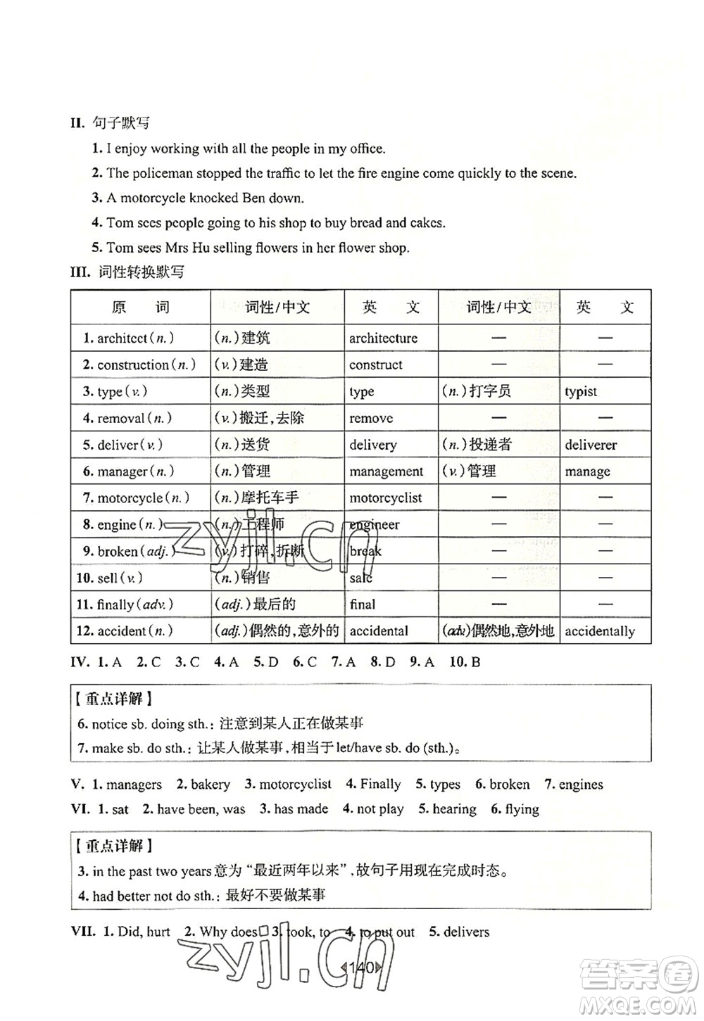 華東師范大學(xué)出版社2022一課一練七年級英語第一學(xué)期N版增強(qiáng)版華東師大版上海專用答案
