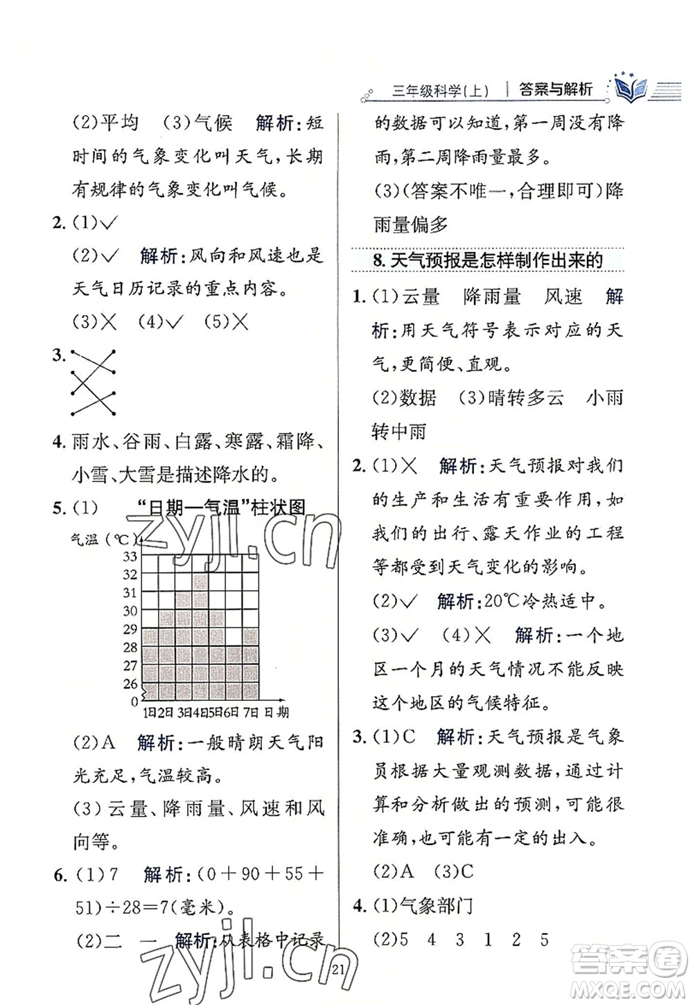 陜西人民教育出版社2022小學(xué)教材全練三年級科學(xué)上冊教育科學(xué)版答案