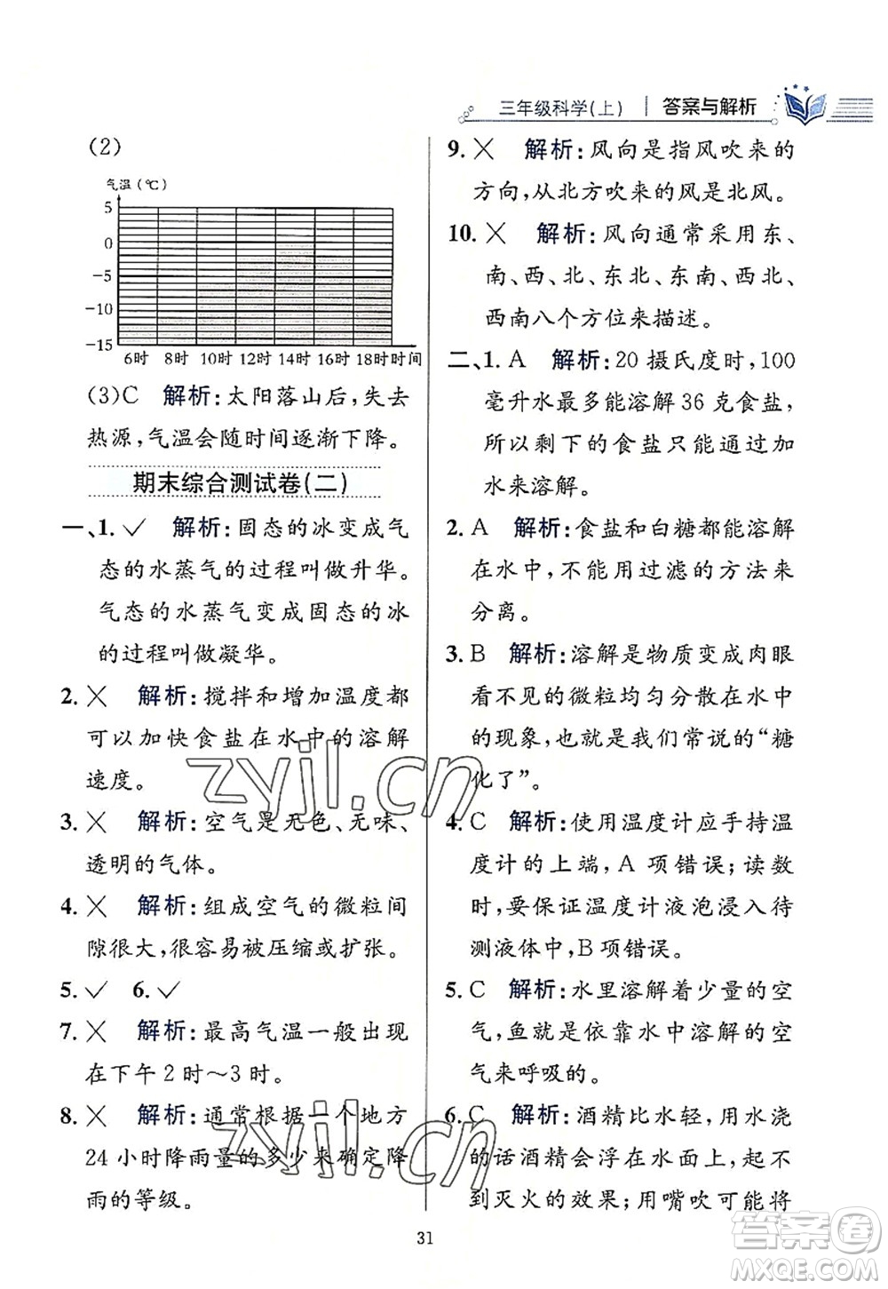 陜西人民教育出版社2022小學(xué)教材全練三年級科學(xué)上冊教育科學(xué)版答案