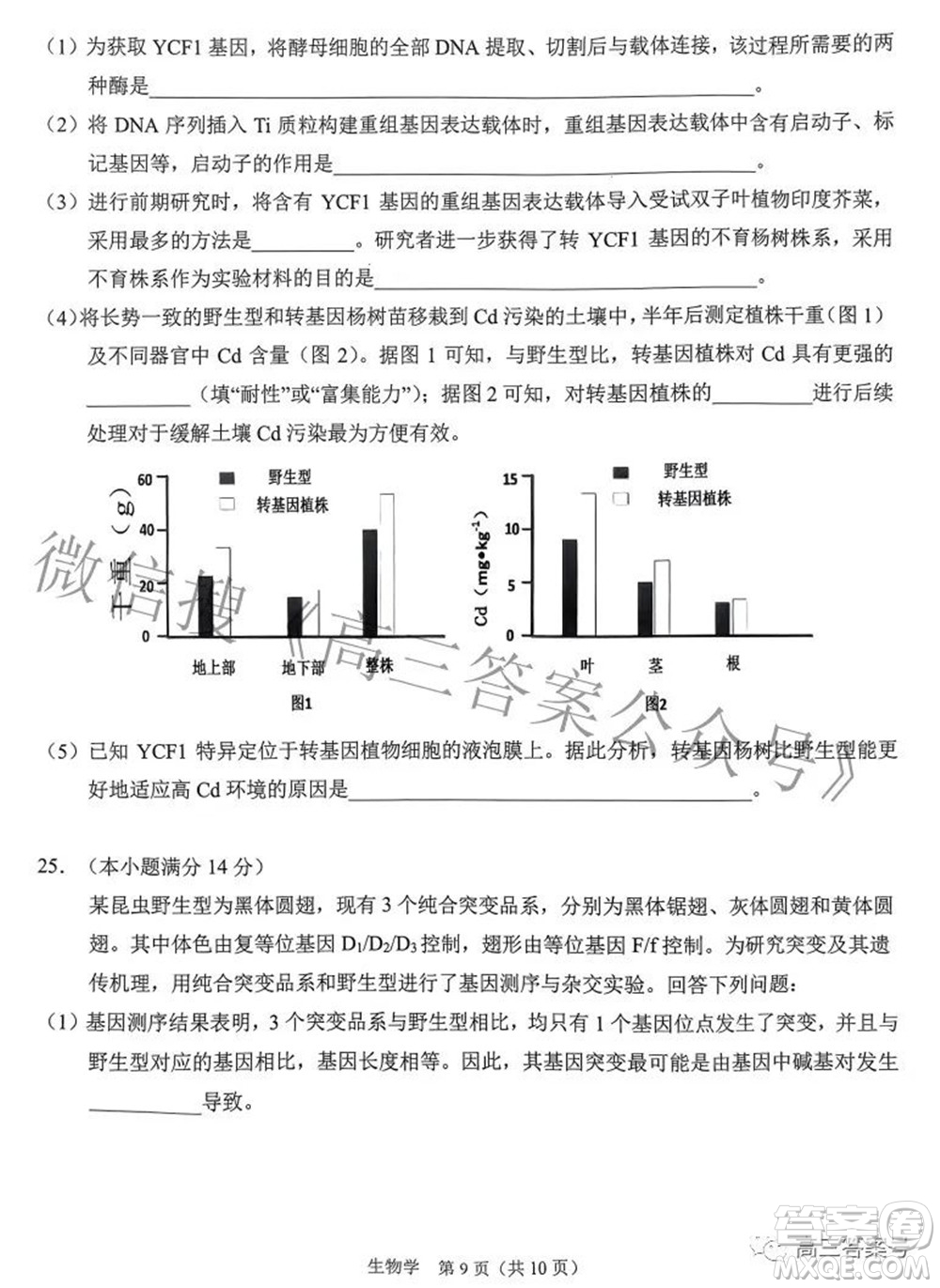 鞍山市普通高中2022-2023學(xué)年度高三第一次質(zhì)量監(jiān)測生物學(xué)試題及答案