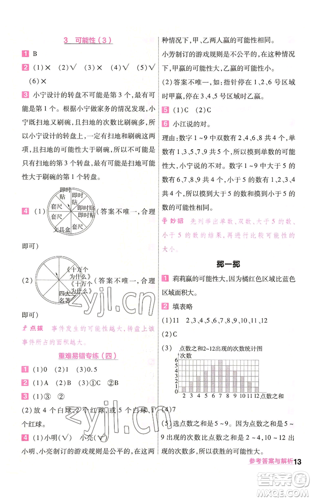 南京師范大學(xué)出版社2022秋季一遍過五年級(jí)上冊(cè)數(shù)學(xué)人教版參考答案