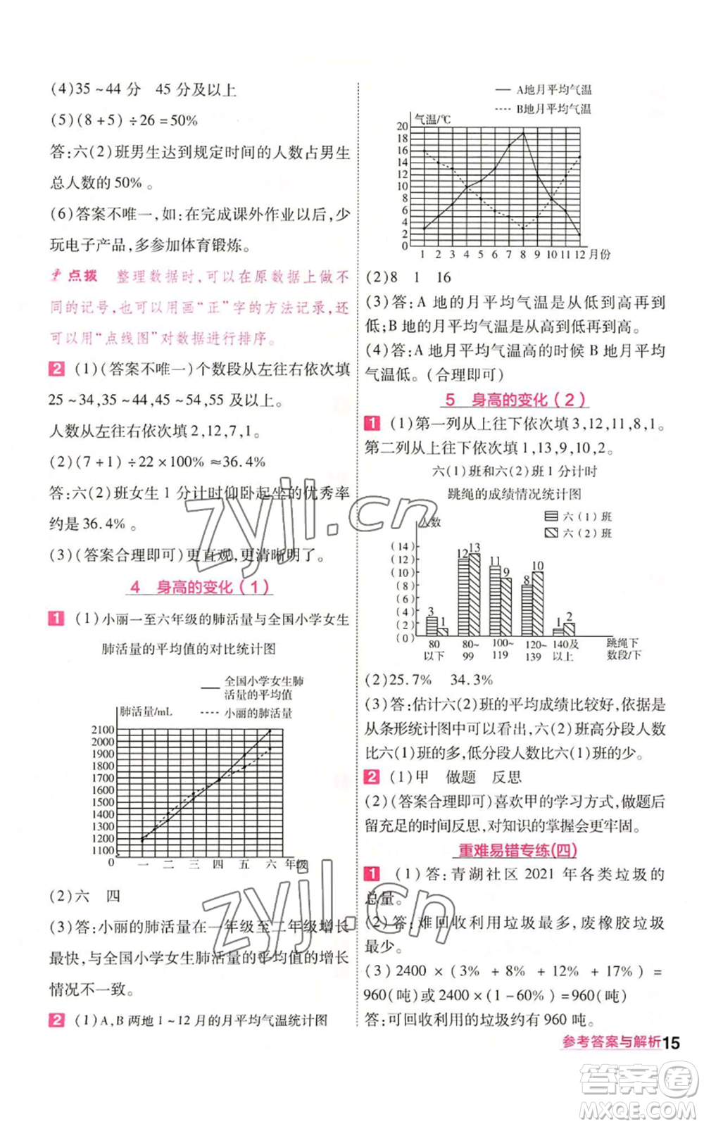 南京師范大學(xué)出版社2022秋季一遍過六年級上冊數(shù)學(xué)北師大版參考答案