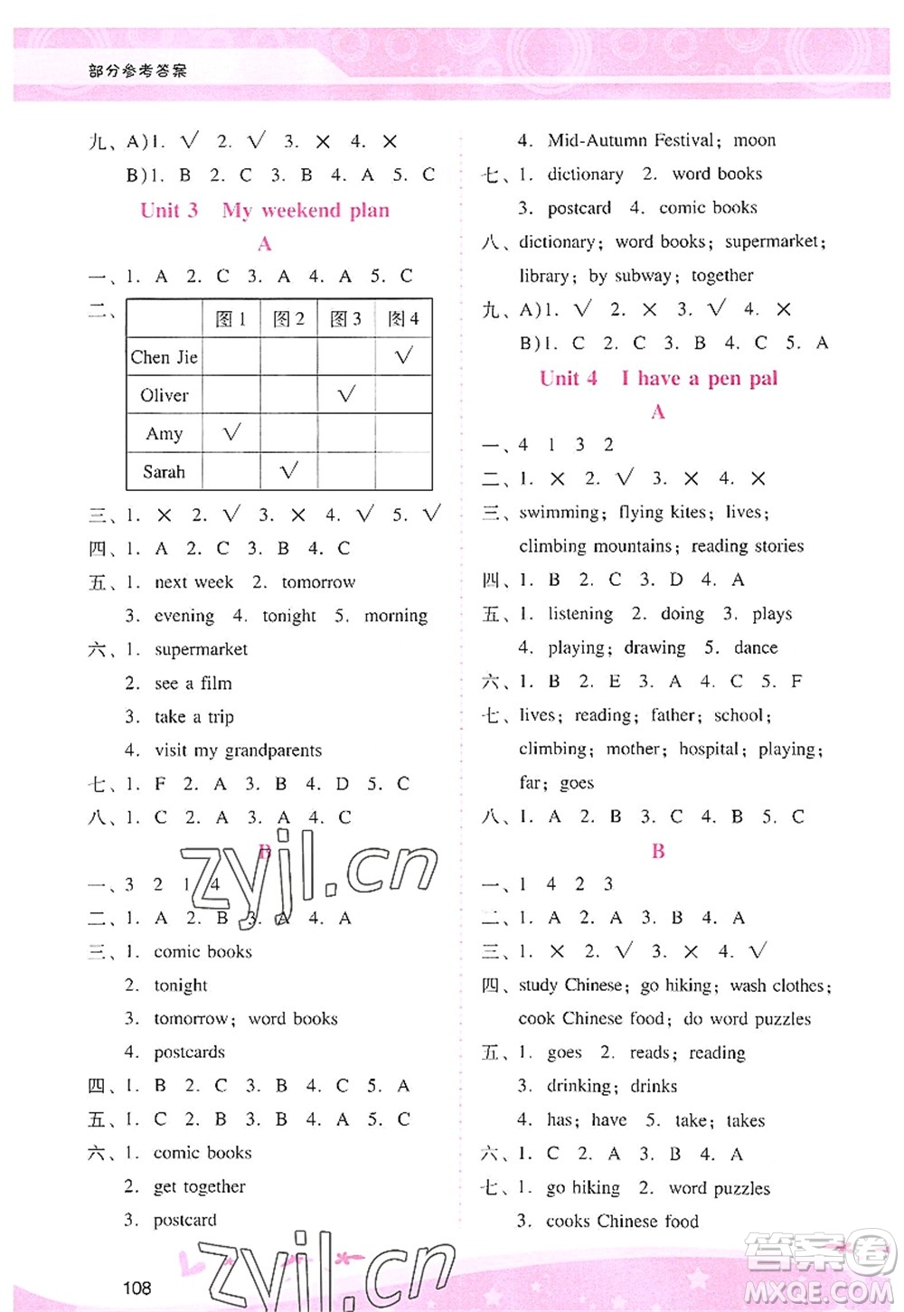 廣西師范大學(xué)出版社2022新課程學(xué)習(xí)輔導(dǎo)六年級英語上冊人教版答案