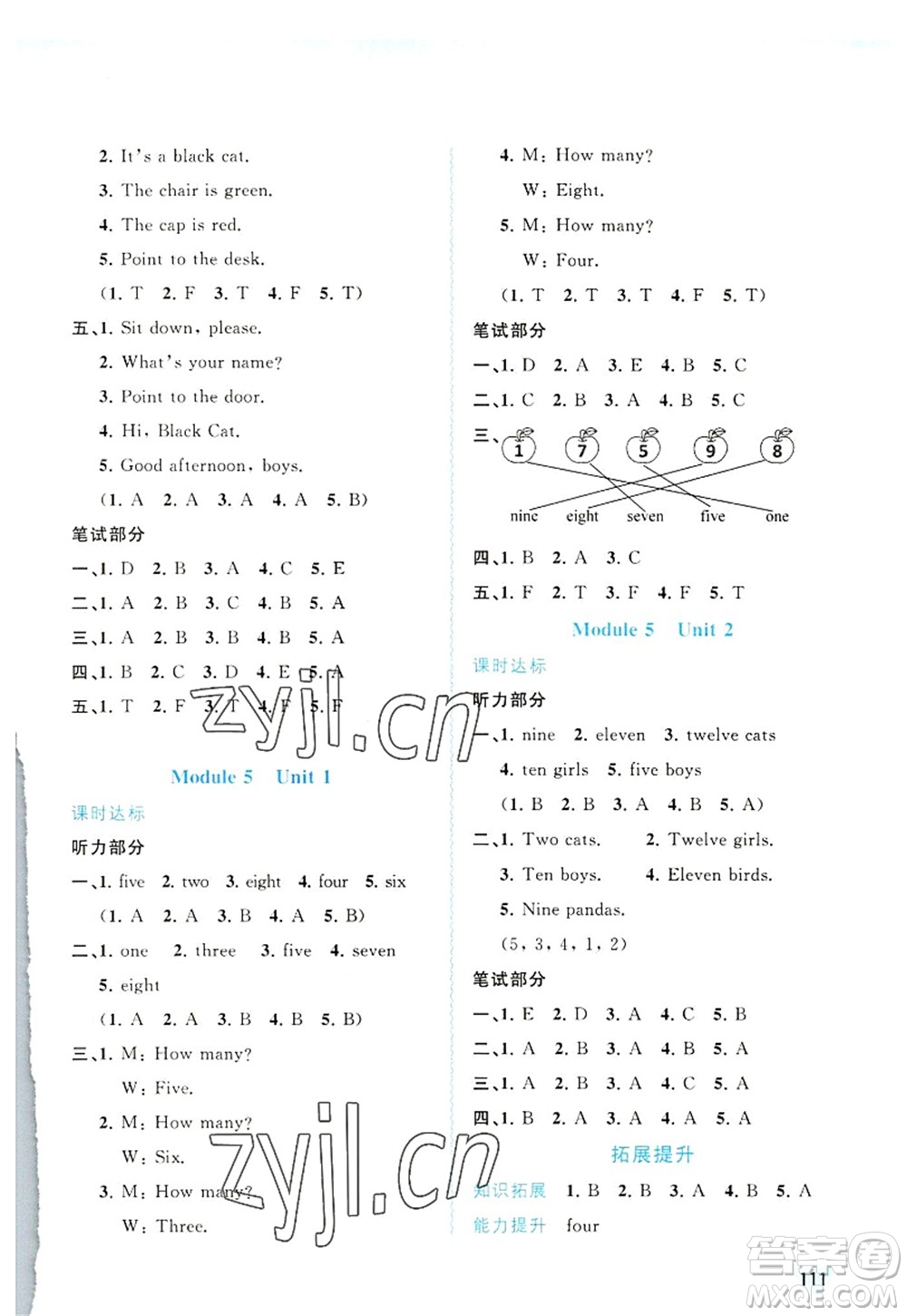 廣西師范大學(xué)出版社2022新課程學(xué)習(xí)與測(cè)評(píng)同步學(xué)習(xí)三年級(jí)英語上冊(cè)外研版答案