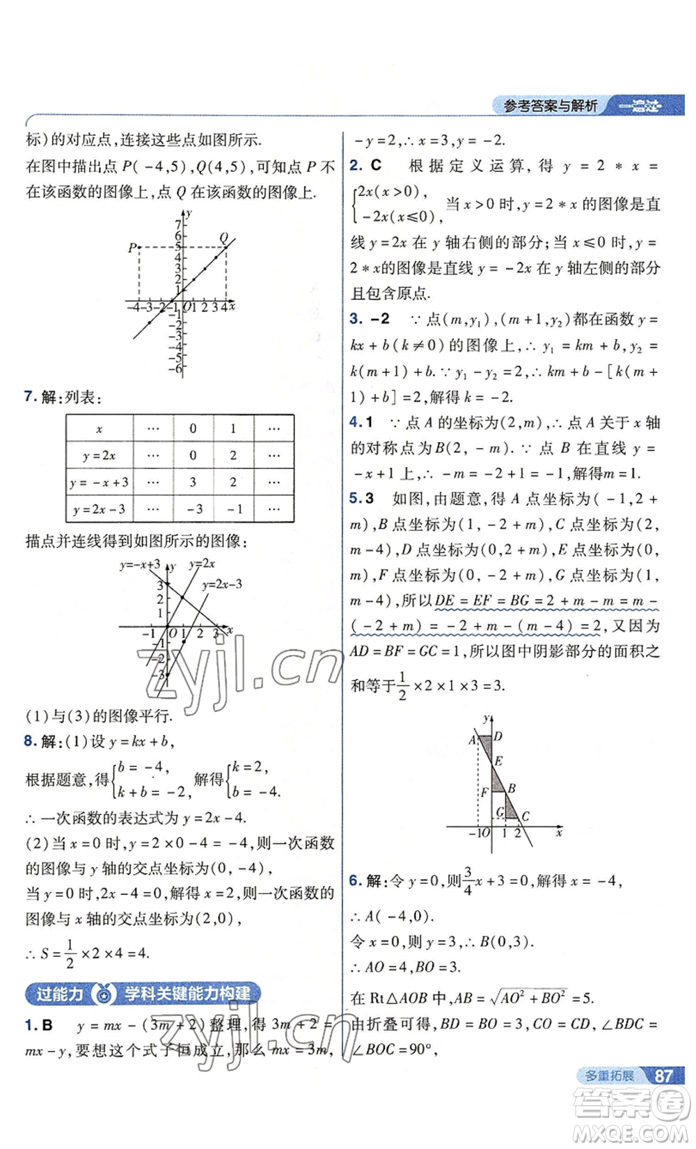南京師范大學(xué)出版社2022秋季一遍過八年級(jí)上冊(cè)數(shù)學(xué)蘇科版參考答案