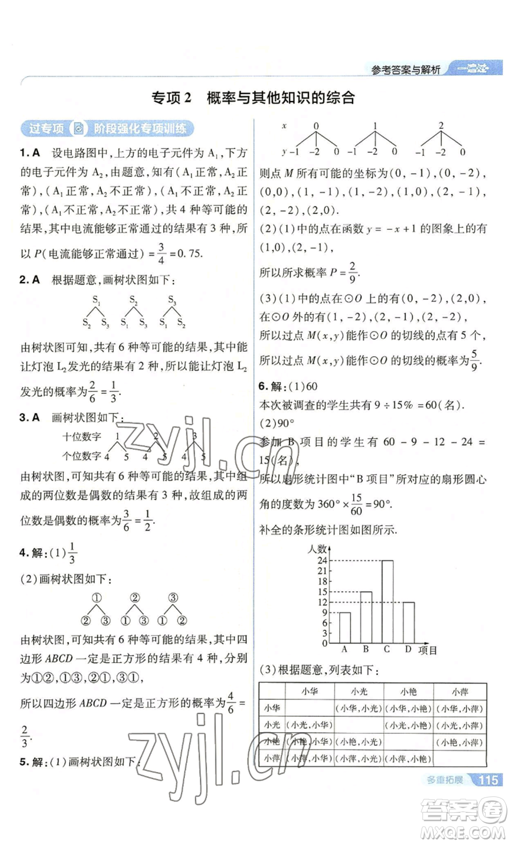 南京師范大學(xué)出版社2022秋季一遍過(guò)九年級(jí)上冊(cè)數(shù)學(xué)人教版參考答案