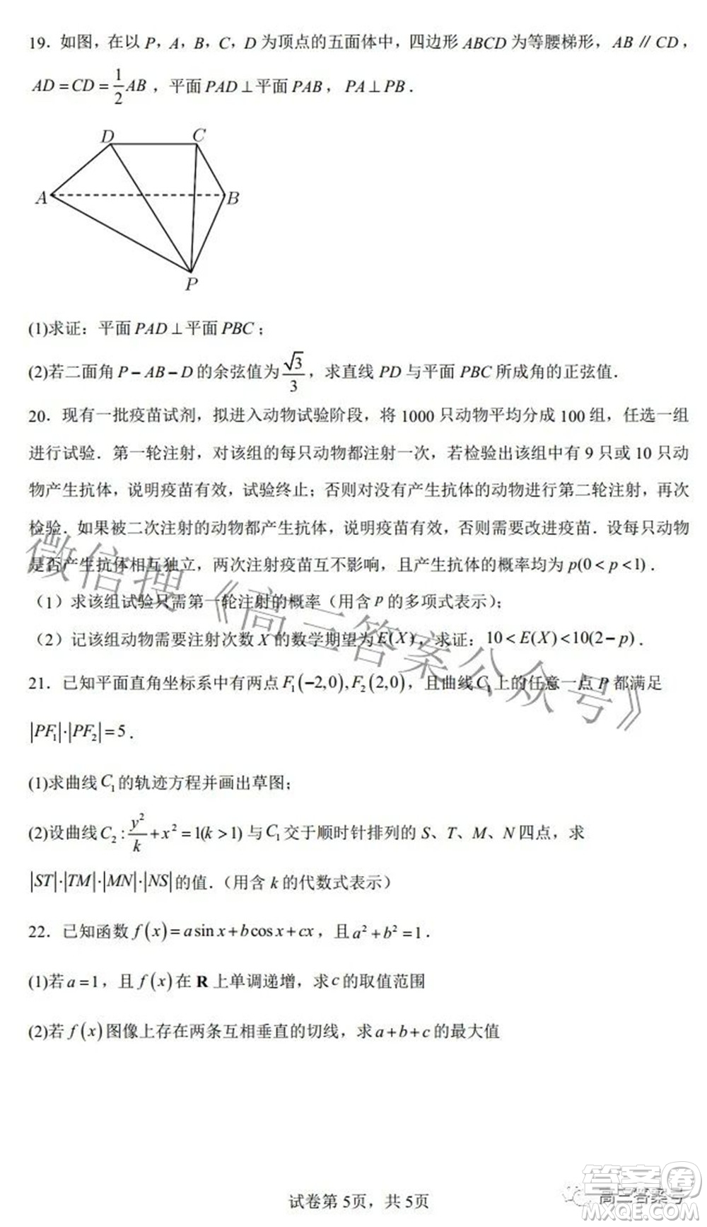 雅禮十六校2023屆高三上學期第一次聯(lián)考數(shù)學試題及答案