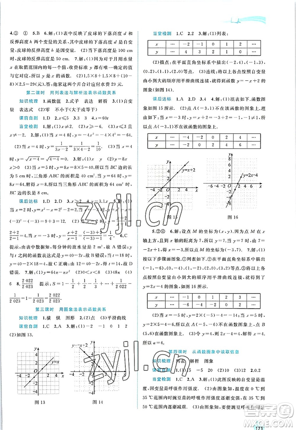 廣西師范大學(xué)出版社2022新課程學(xué)習(xí)與測評(píng)同步學(xué)習(xí)八年級(jí)數(shù)學(xué)上冊滬科版答案