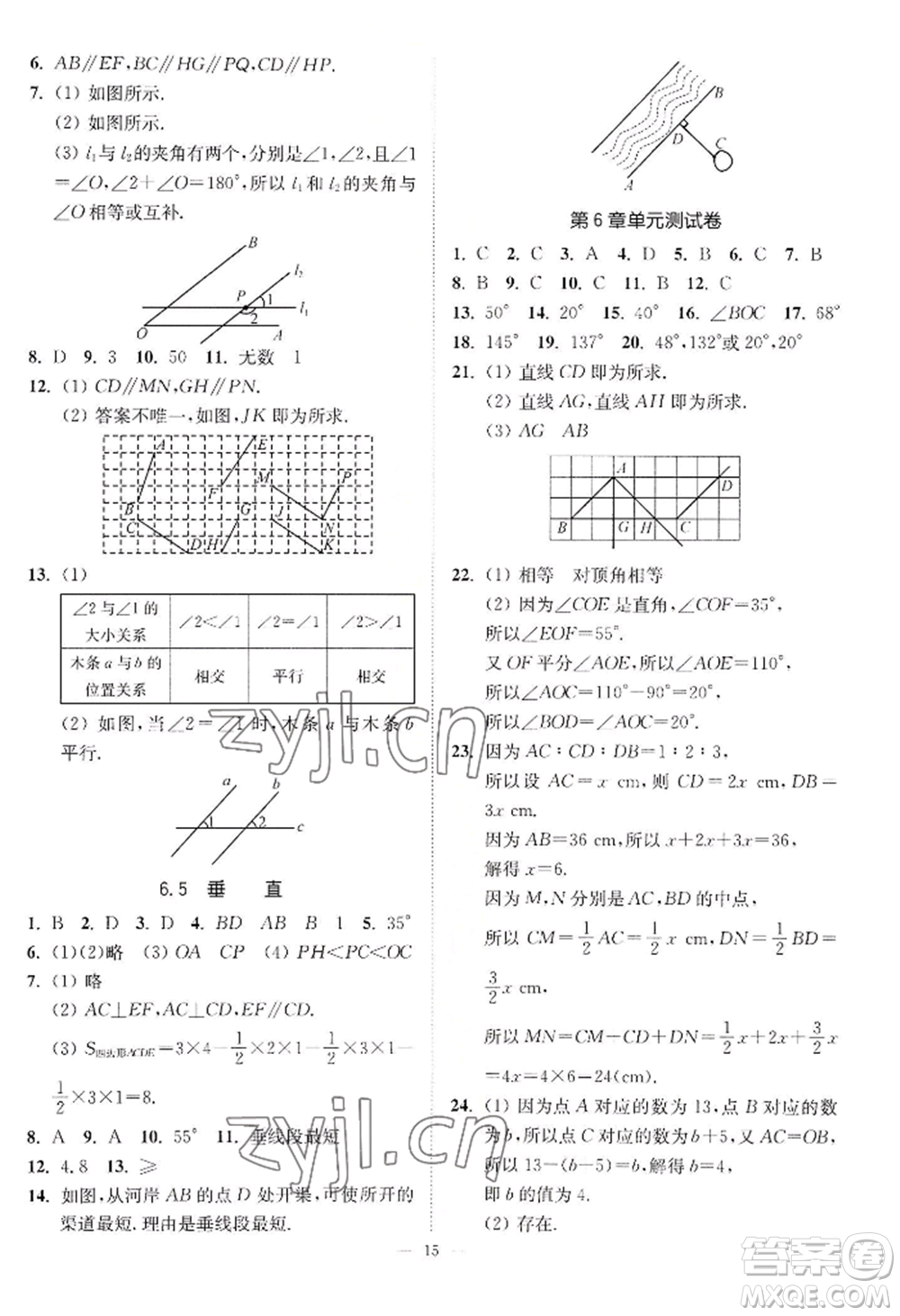 江蘇鳳凰美術(shù)出版社2022南通小題課時(shí)提優(yōu)作業(yè)本七年級上冊數(shù)學(xué)江蘇版參考答案