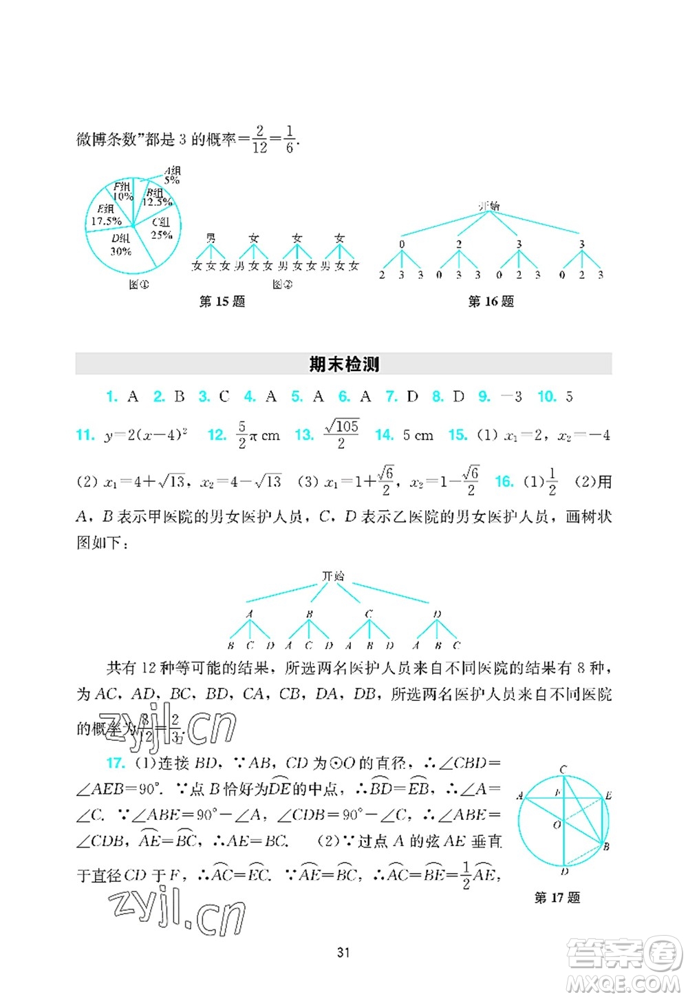 廣州出版社2022陽(yáng)光學(xué)業(yè)評(píng)價(jià)九年級(jí)數(shù)學(xué)上冊(cè)人教版答案