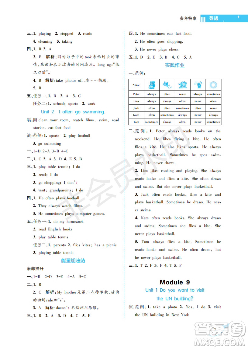 海南出版社2022新課程學(xué)習(xí)指導(dǎo)六年級(jí)英語上冊(cè)外研版答案
