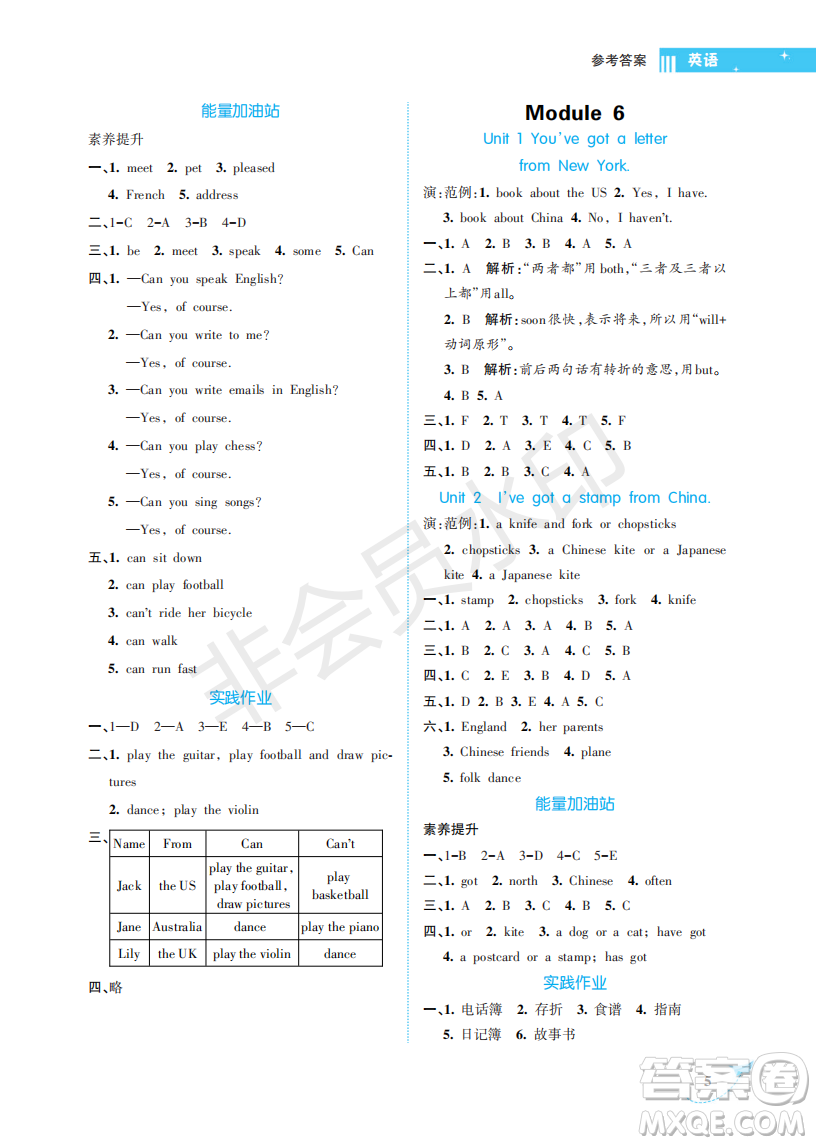 海南出版社2022新課程學(xué)習(xí)指導(dǎo)六年級(jí)英語上冊(cè)外研版答案