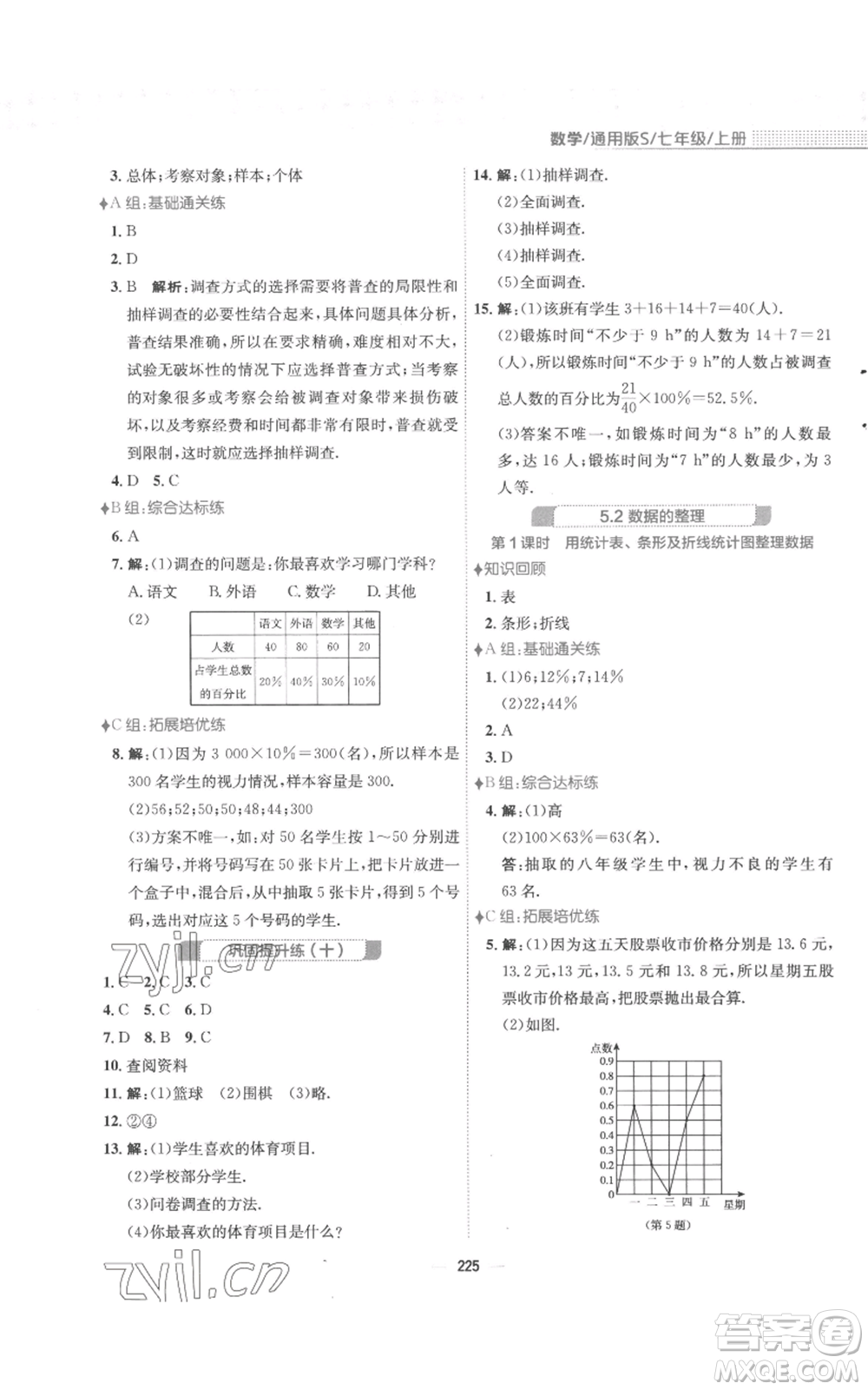 安徽教育出版社2022新編基礎訓練七年級上冊數(shù)學通用版S參考答案