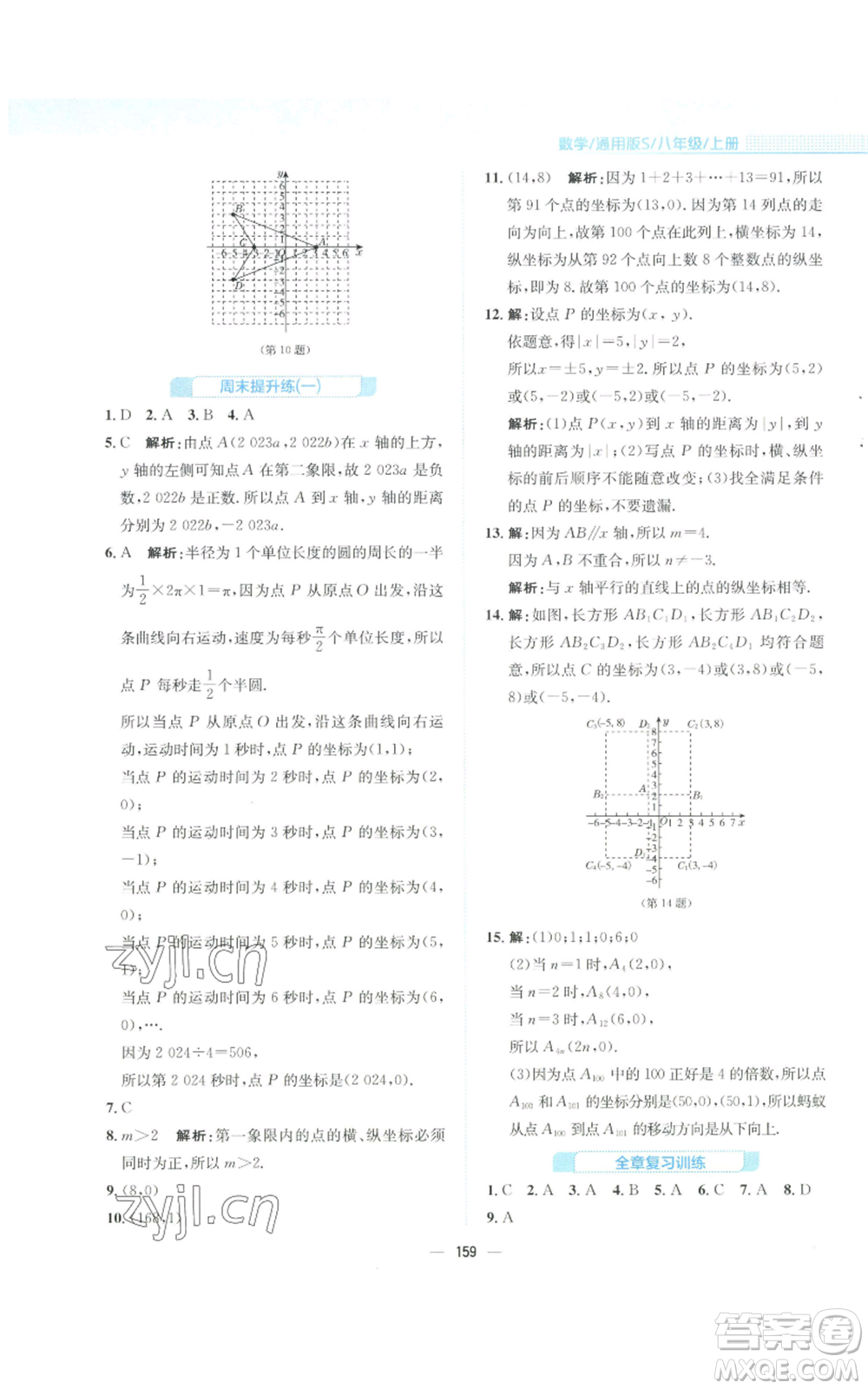 安徽教育出版社2022新編基礎訓練八年級上冊數(shù)學通用版S參考答案
