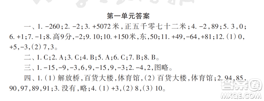 2022秋小學生數(shù)學報配套試卷五年級上冊第一單元測試卷參考答案