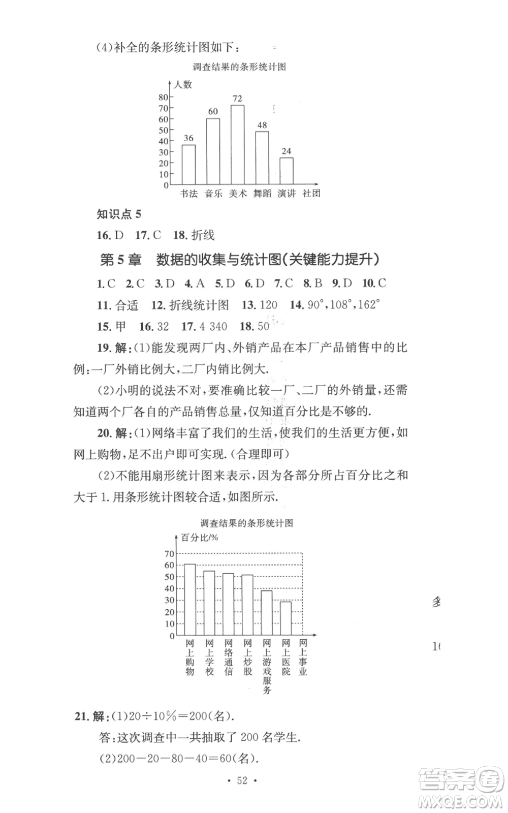 湖南教育出版社2022學科素養(yǎng)與能力提升七年級上冊數(shù)學湘教版參考答案
