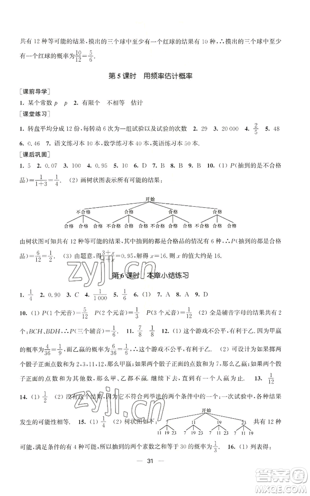江蘇鳳凰美術(shù)出版社2022能力素養(yǎng)與學(xué)力提升九年級上冊數(shù)學(xué)全國版參考答案