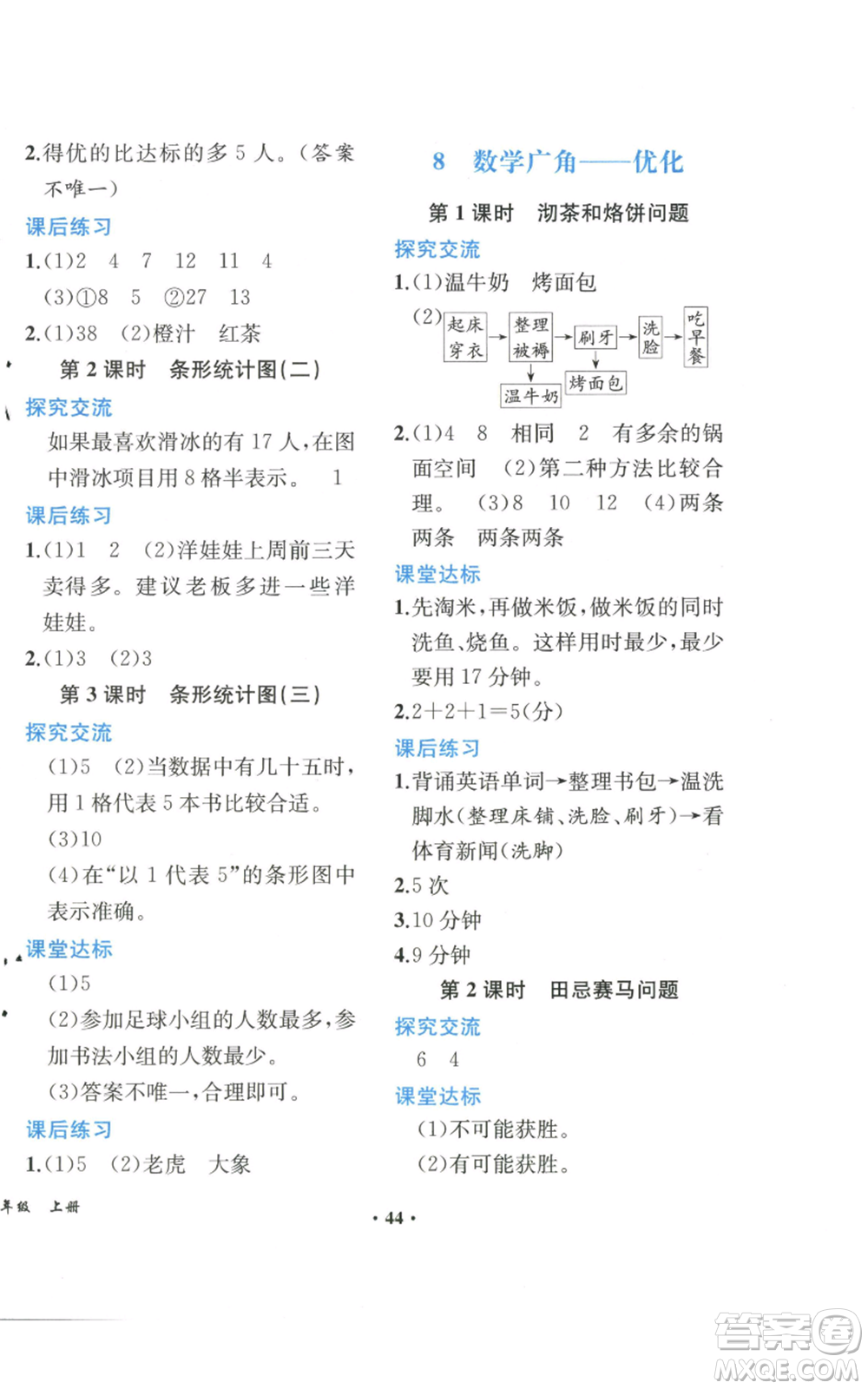 人民教育出版社2022勝券在握同步解析與測評課堂鞏固練習(xí)四年級上冊數(shù)學(xué)人教版重慶專版參考答案