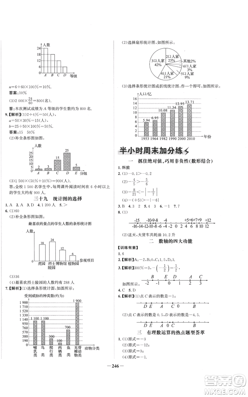 未來出版社2022世紀(jì)金榜金榜學(xué)案七年級上冊數(shù)學(xué)北師大版參考答案