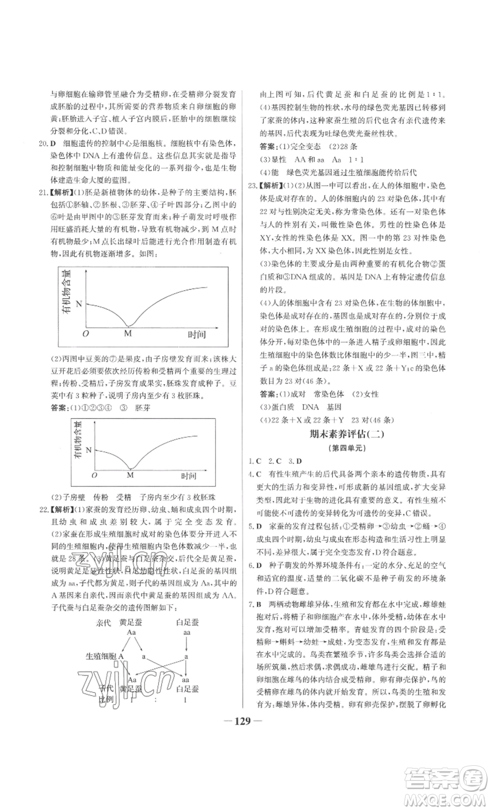 未來出版社2022世紀(jì)金榜金榜學(xué)案八年級(jí)上冊(cè)生物濟(jì)南版參考答案
