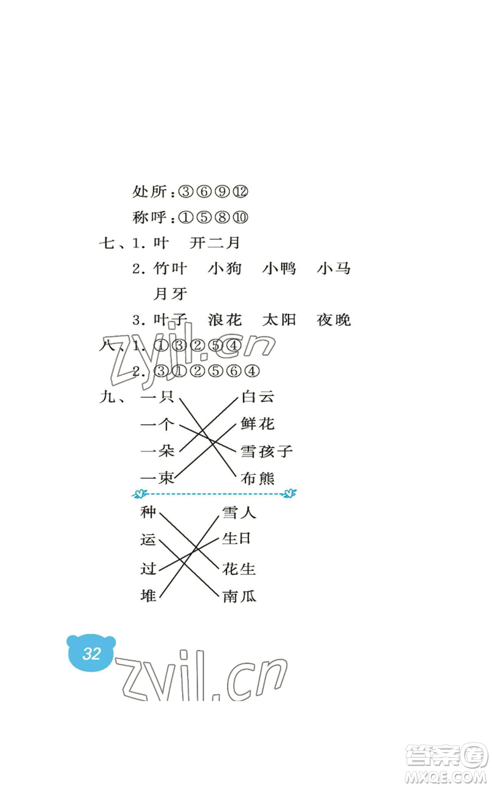 中國石油大學(xué)出版社2022行知天下一年級上冊語文人教版參考答案