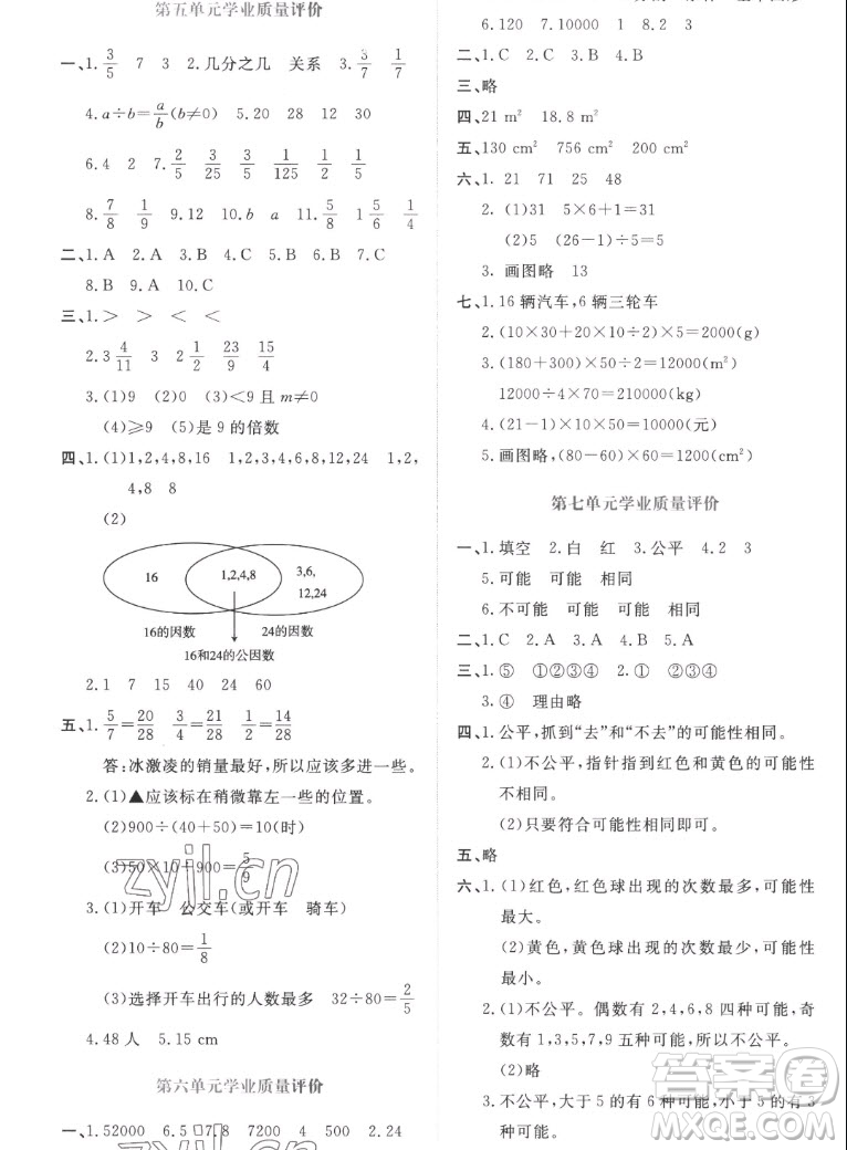 北京師范大學(xué)出版社2022秋課堂精練數(shù)學(xué)五年級上冊北師大版吉林專版答案