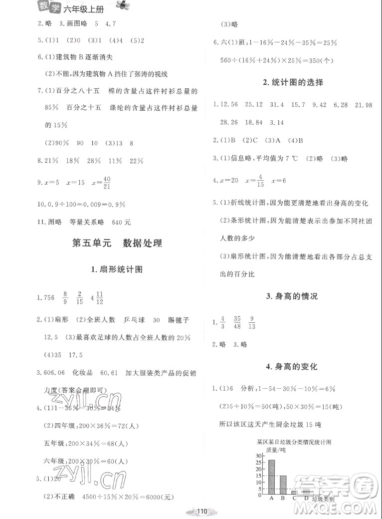 北京師范大學(xué)出版社2022秋課堂精練數(shù)學(xué)六年級上冊北師大版山西專版答案