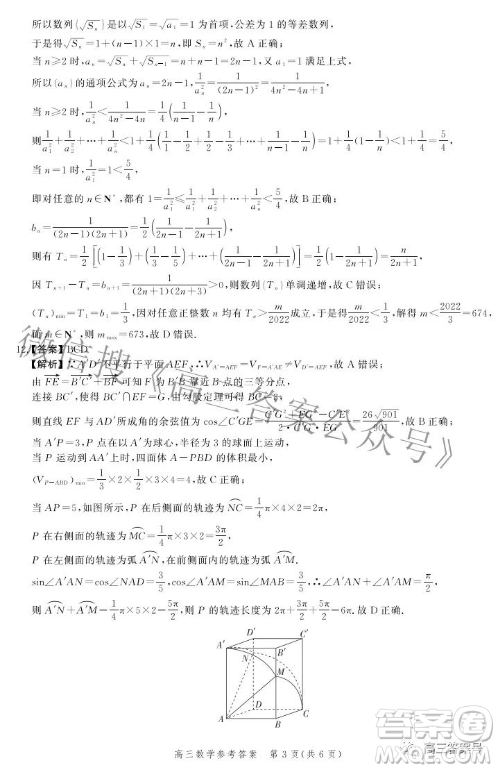 河北省2023屆高三年級(jí)大數(shù)據(jù)應(yīng)用調(diào)研聯(lián)合測(cè)評(píng)數(shù)學(xué)試題及答案