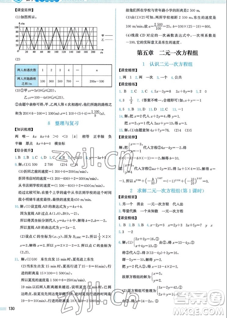 北京師范大學(xué)出版社2022秋課堂精練數(shù)學(xué)八年級(jí)上冊北師大版山西專版答案