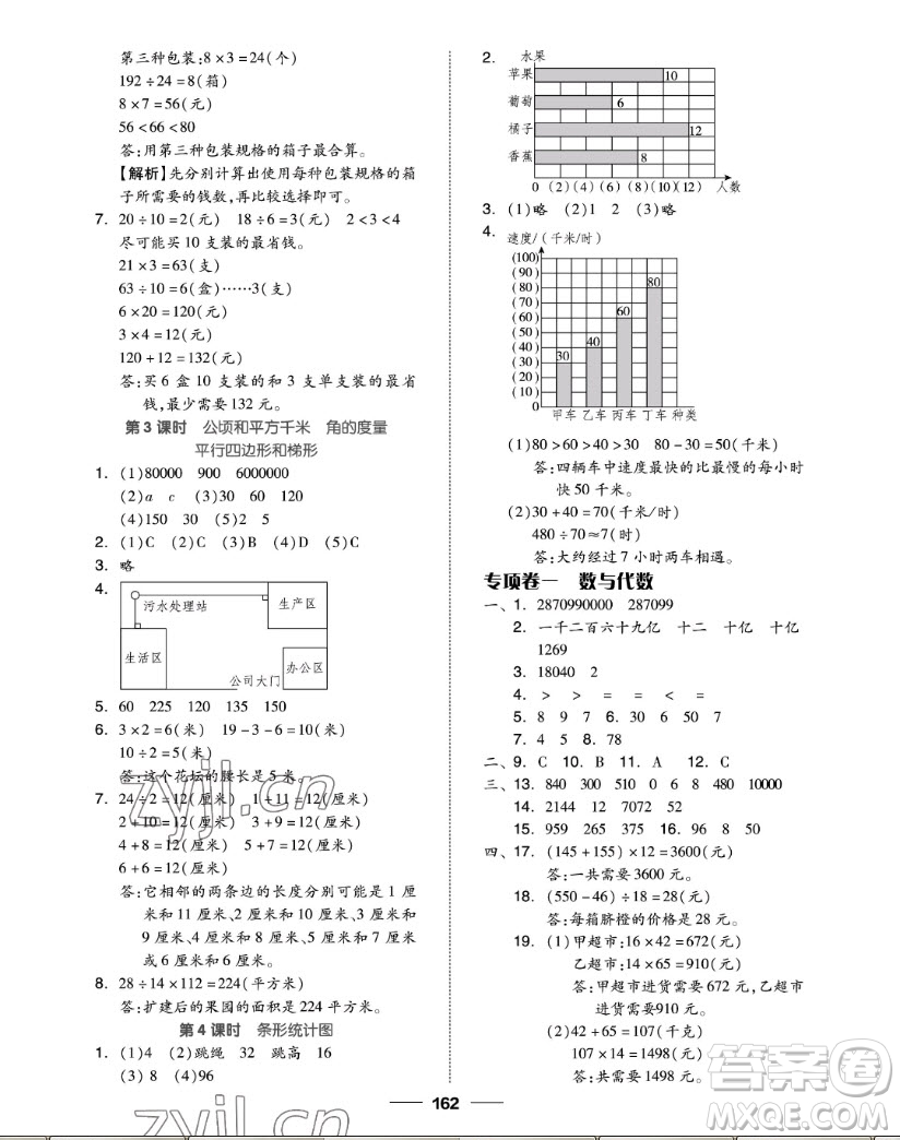山東科學(xué)技術(shù)出版社2022秋新思維伴你學(xué)四年級上冊數(shù)學(xué)人教版答案