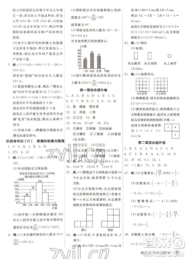 陽光出版社2022秋練就優(yōu)等生同步作業(yè)數(shù)學(xué)七年級上冊BS北師版答案