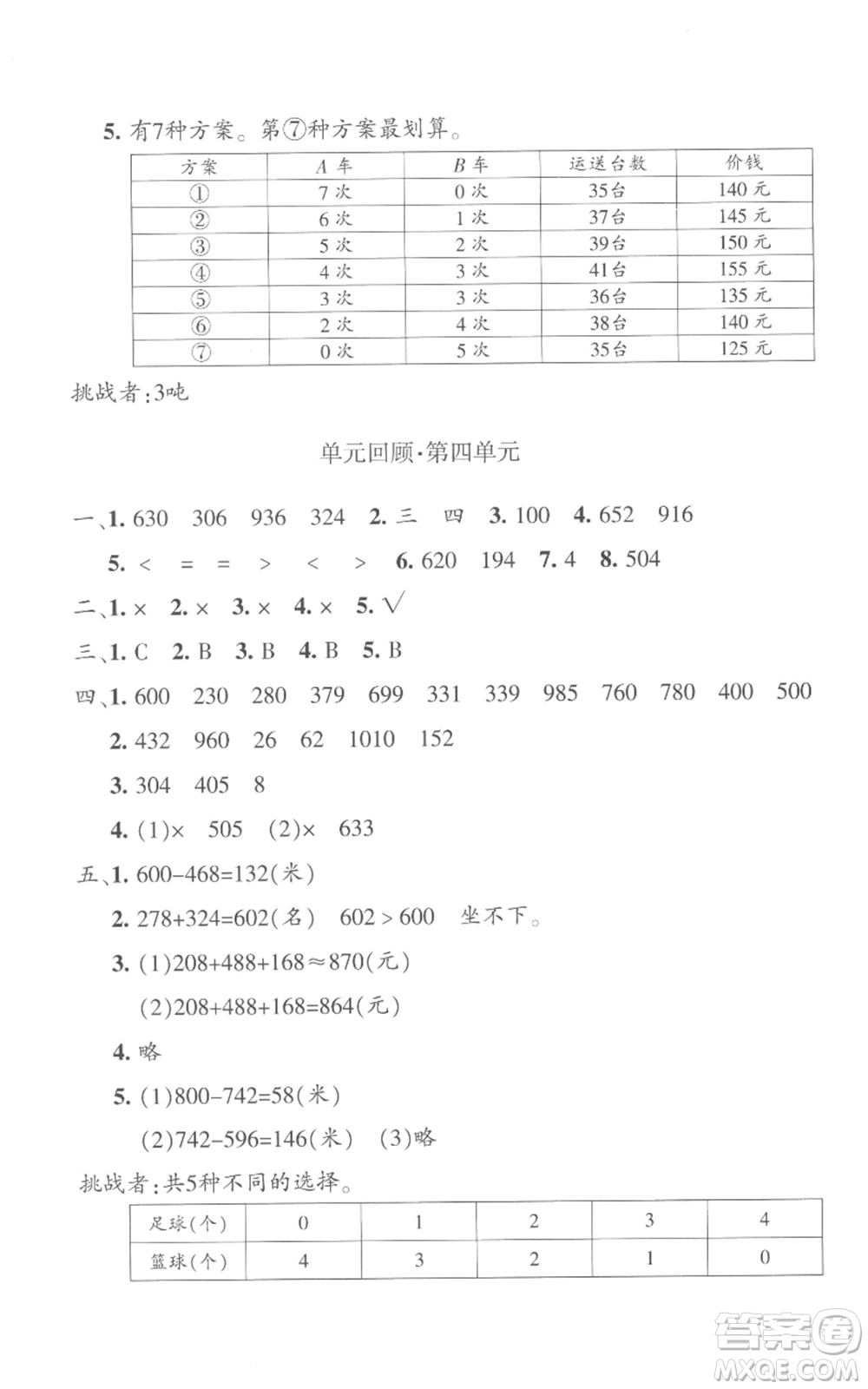 新疆青少年出版社2022優(yōu)學(xué)1+1評(píng)價(jià)與測(cè)試三年級(jí)上冊(cè)數(shù)學(xué)人教版參考答案