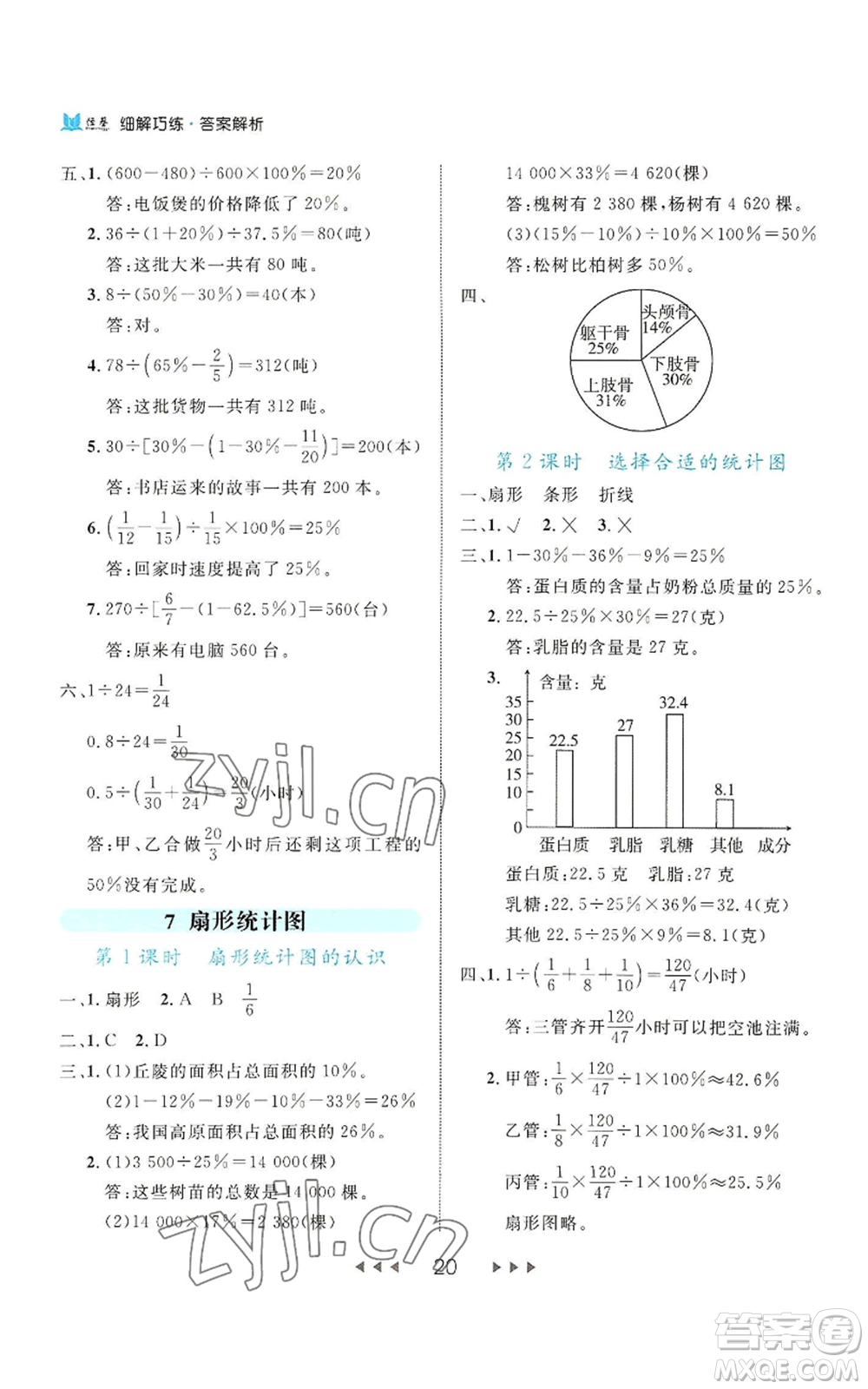 延邊大學(xué)出版社2022細(xì)解巧練六年級上冊數(shù)學(xué)人教版參考答案