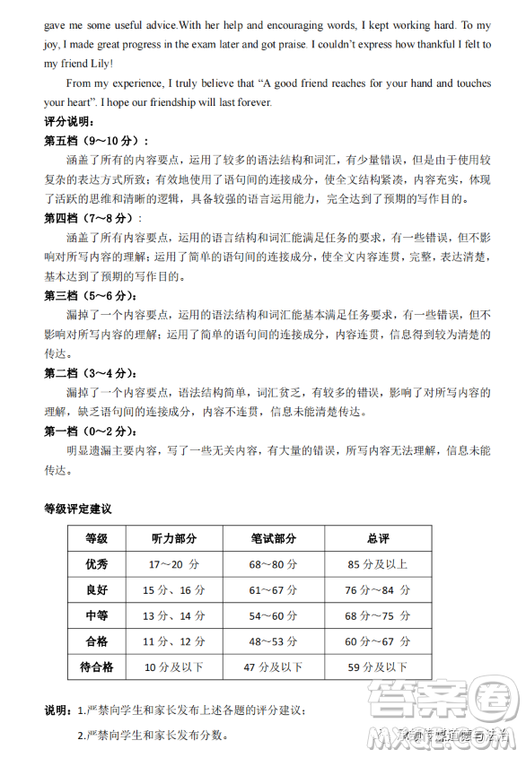 太原市2022-2023學(xué)年第一學(xué)期八年級(jí)期中質(zhì)量檢測英語試卷答案