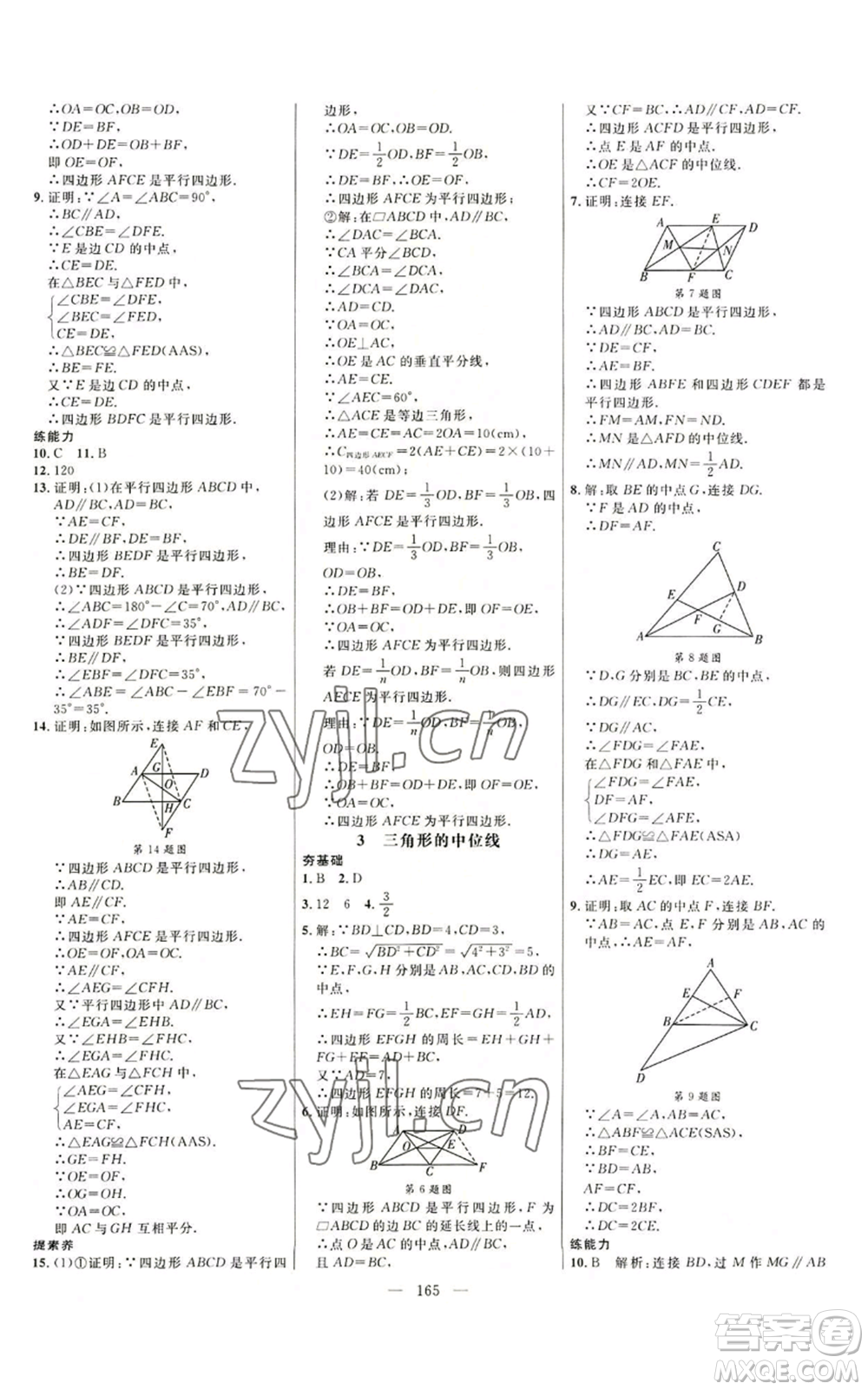延邊大學(xué)出版社2022細(xì)解巧練八年級(jí)上冊(cè)數(shù)學(xué)魯教版參考答案