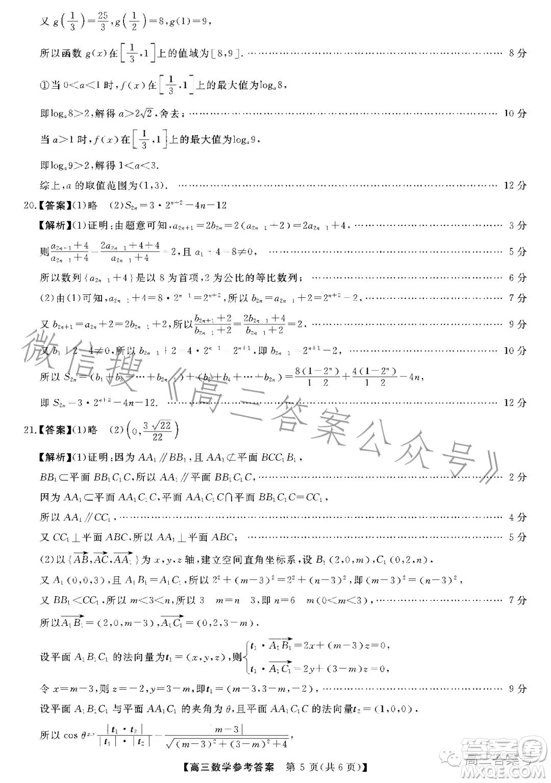 2022-2023學年金科大聯(lián)考高三11月質(zhì)量檢測數(shù)學試卷答案