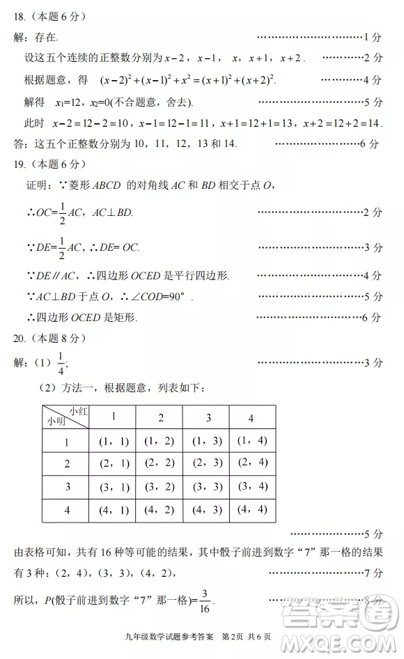太原市2022-2023學年第一學期九年級期中質(zhì)量檢測數(shù)學試卷答案