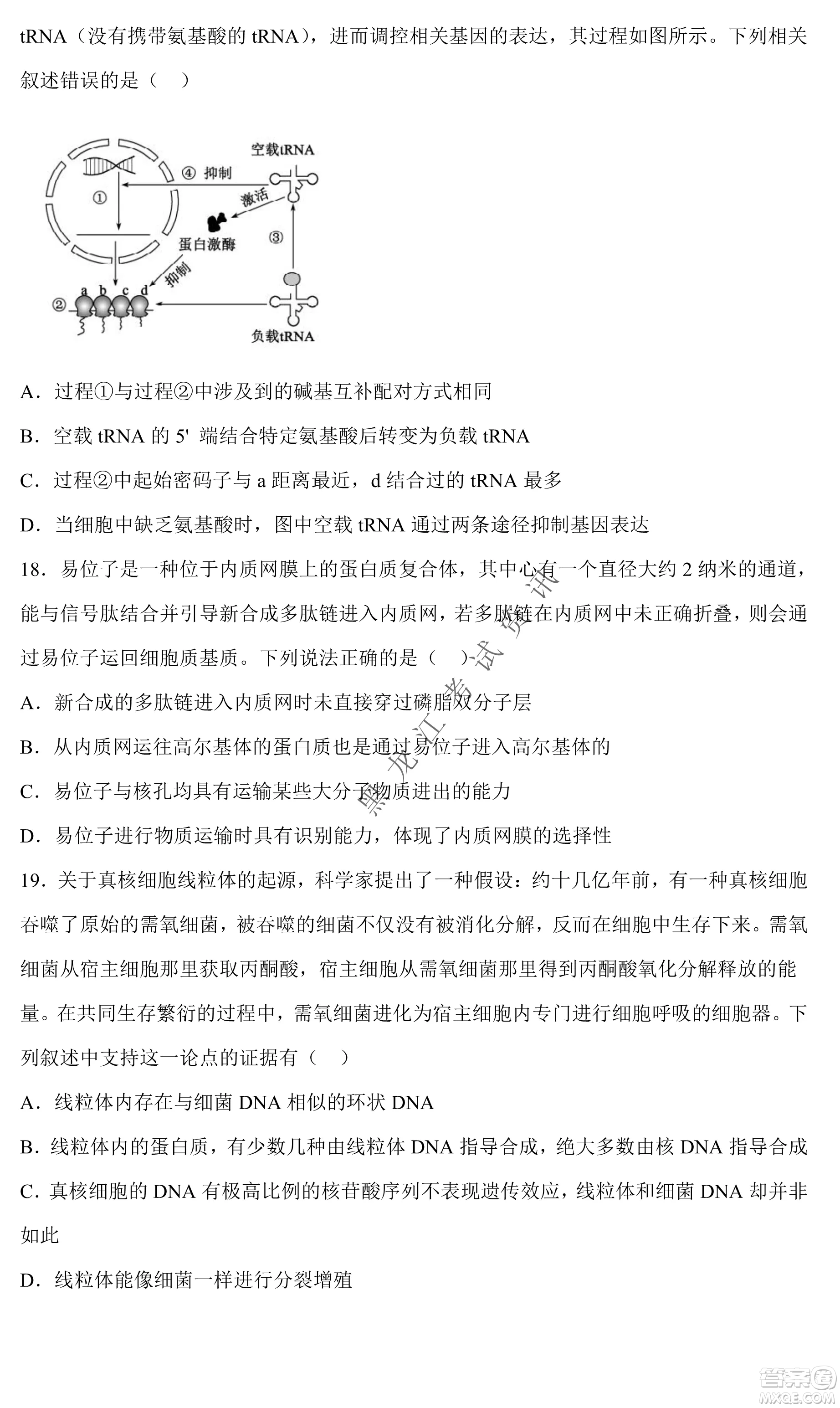 2023遼寧省六校高三期中考試生物試題及答案