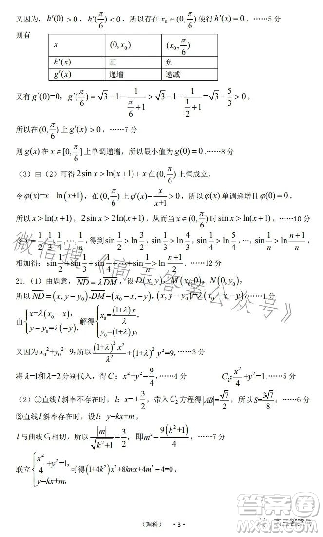 開封市2023屆高三年級(jí)第一次模擬考試?yán)砜茢?shù)學(xué)試卷答案