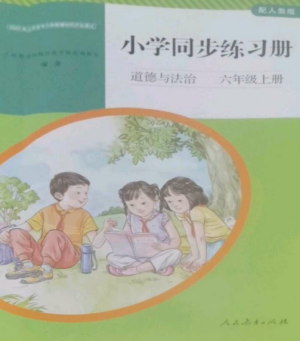 人民教育出版社2022同步練習(xí)冊六年級道德與法治上冊人教版參考答案