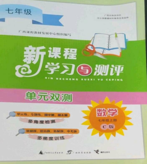 廣西師范大學(xué)出版社2022新課程學(xué)習(xí)與測(cè)評(píng)單元雙測(cè)七年級(jí)數(shù)學(xué)上冊(cè)滬科版C版參考答案