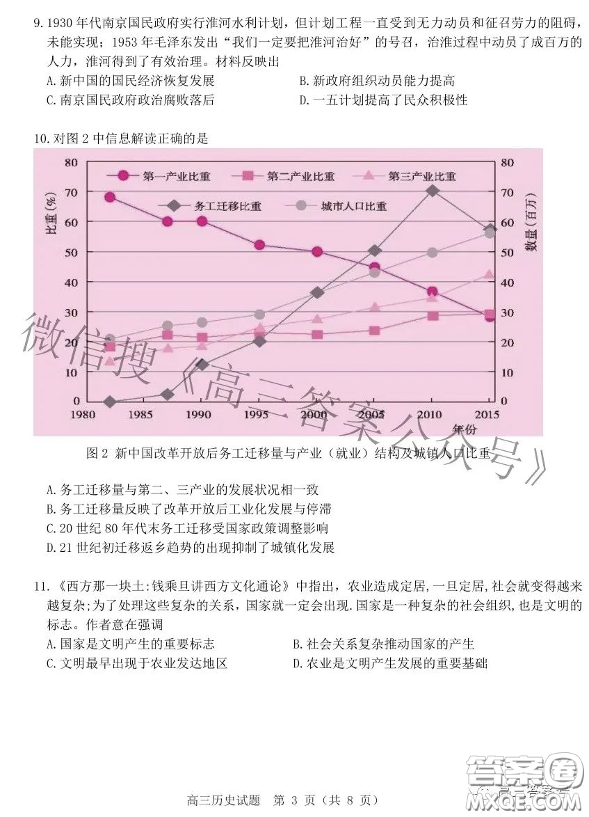 山東中學(xué)聯(lián)盟2020級(jí)高三12月百校大聯(lián)考?xì)v史試卷答案