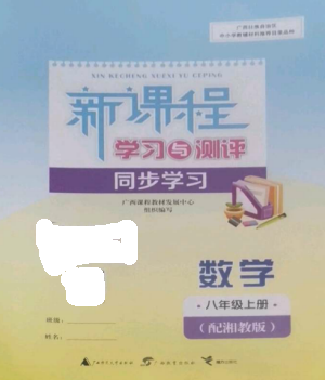 廣西教育出版社2022新課程學(xué)習(xí)與測(cè)評(píng)同步學(xué)習(xí)八年級(jí)數(shù)學(xué)上冊(cè)湘教版參考答案