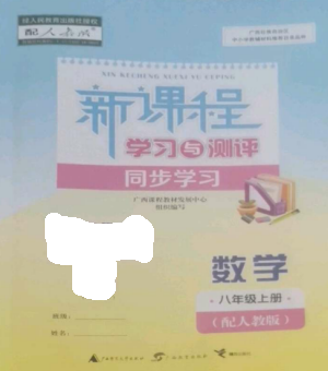 廣西教育出版社2022新課程學(xué)習(xí)與測評同步學(xué)習(xí)八年級數(shù)學(xué)上冊人教版參考答案