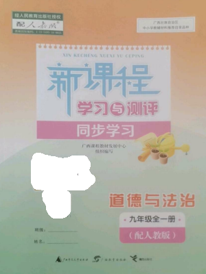 廣西教育出版社2022新課程學(xué)習(xí)與測(cè)評(píng)同步學(xué)習(xí)九年級(jí)道德與法治全冊(cè)人教版參考答案